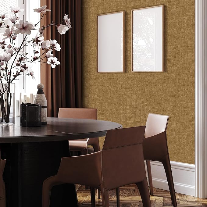 WADILE Grasscloth Peel and Stick Wallpaper 23.6in x 118in, Textured Contact - Image 3