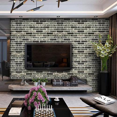 10-Pack 52 Sq.Ft 3D Wall Panels Peel and Stick 3D Faux Brick Wallpaper Peel and - Image 2