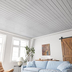 VEELIKE Light Grey Wood Slat Wall Panel Peel and Stick Wood Wall Panels - Image 5