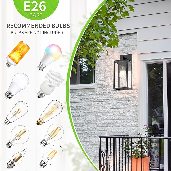 MAXvolador Outdoor Wall Sconce, Exterior Waterproof Wall Lantern Light Fixtures - Image 3