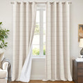 Lajode Grey Plaid Patterned Curtains Thermal Insulated by Lajode