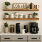Rustic Floating Shelves 48 inch Long 8 inch deep Set of 2, Solid Wood Wall - Image 5