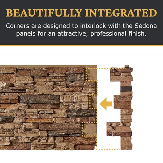AZ Faux High-Density Polyurethane Faux Stone Interlocking Right Endcap - Image 7