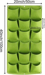 ZOENHOU 2 Pack Total 36 Roomy Pockets Green Vertical Garden Planter, - Image 2