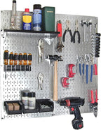 Wall Control 30-P-3232GV Galvanized Steel Pegboard Pack - Image 8
