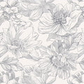 Ismoon Vintage Floral Wallpaper Peel and Stick Boho Beige and Gray Contact by Ismoon
