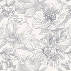 Ismoon Vintage Floral Wallpaper Peel and Stick Boho Beige and Gray Contact by Ismoon