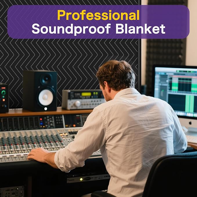 Extra Large Sound Dampening Blanket, Noise Cancelling Studio Acoustic - Image 2