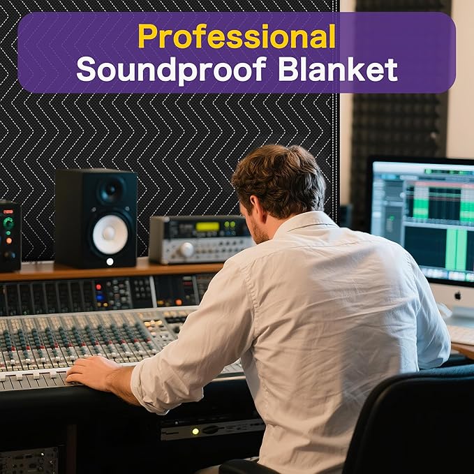 2 PCS Extra Large Sound Dampening Blanket, Noise Cancelling Studio Acoustic - Image 2