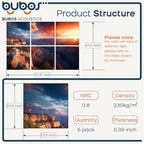 BUBOS 6 Pack Art Acoustic Panels, 70.8" x 47.2" Sound Absorbing Wall Decor - Image 2