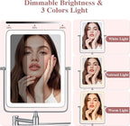 Wall Mounted Lighted Makeup Mirror, Rectangle Double Sided 1X/7X Magnifying - Image 3