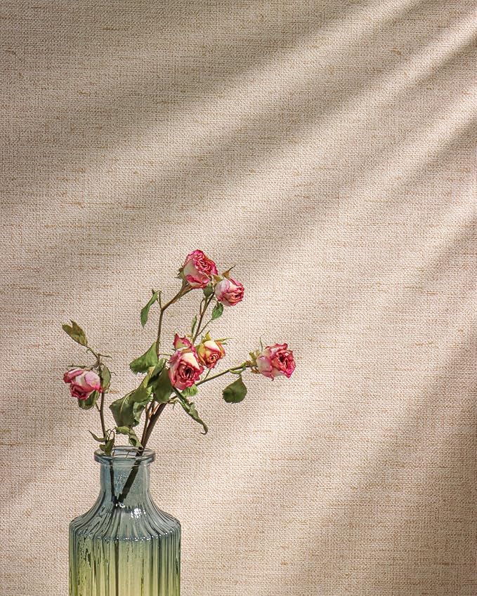 Beige Grasscloth Peel and Stick Wallpaper Textured Contact Paper 15.7inch x - Image 9