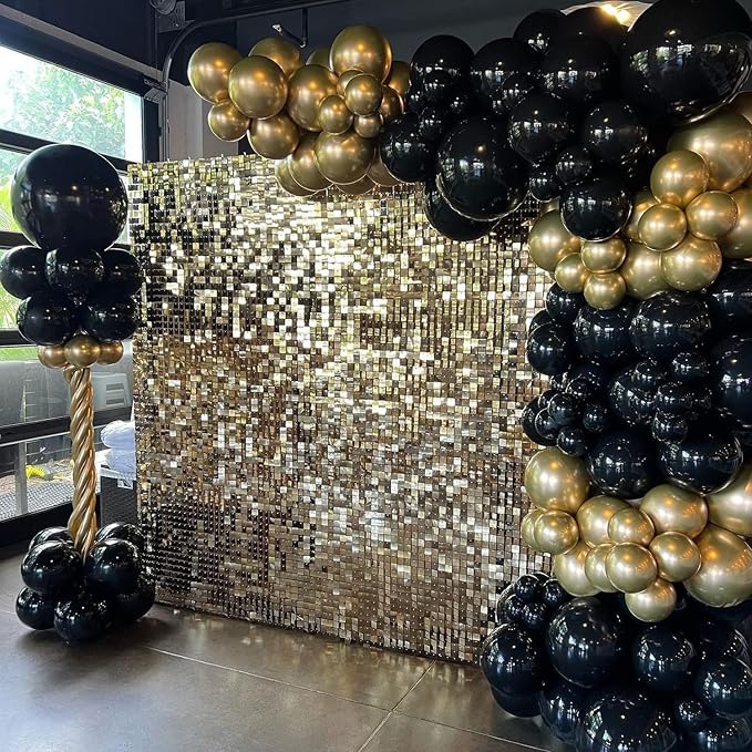 COKAOBE Light Gold Shimmer Wall Backdrop, Photo Backdrops - Image 7
