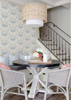 NuWallpaper by WallPops Blue Shellby Peel & Stick Wallpaper - Image 2