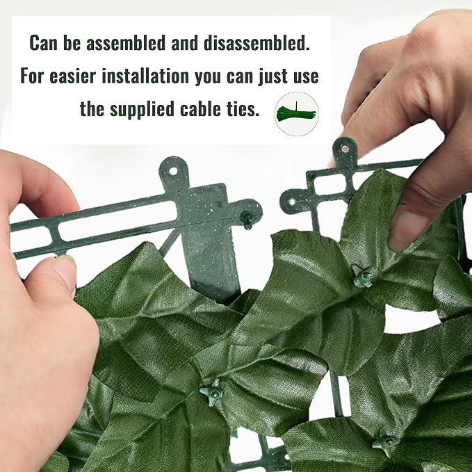 Artificial Ivy Privacy Fence Screen:120 "x 40" Anti-Ultraviolet Artificial - Image 3