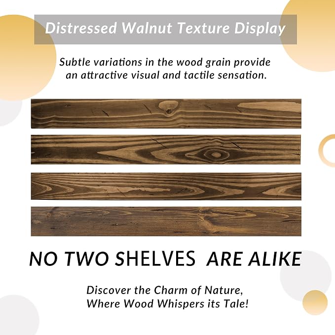 Floating Shelves 60 inch Long 8 "deep Set of 2, Heavy Duty Wood Wall Mounted - Image 8