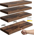 YUFLINX 16’’Rustic Brown Floating Shelves by Unknown