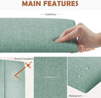 IFNOW Upholstered Wall Mounted Headboard, 3D Soundproof Wall Panels Peel and - Image 2
