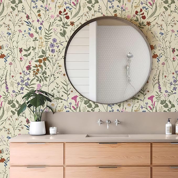 JiffDiff Floral Wallpaper Peel and Stick - Image 3