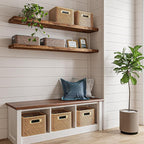 Fixwal Wood Floating Shelves for Wall, Bathroom and Kitchen, Wall Shelves for - Image 4