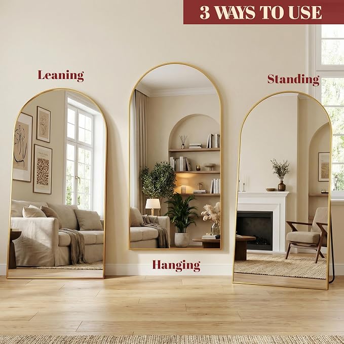 Suidia 88"x44" Arched Full Length Mirror - Image 8