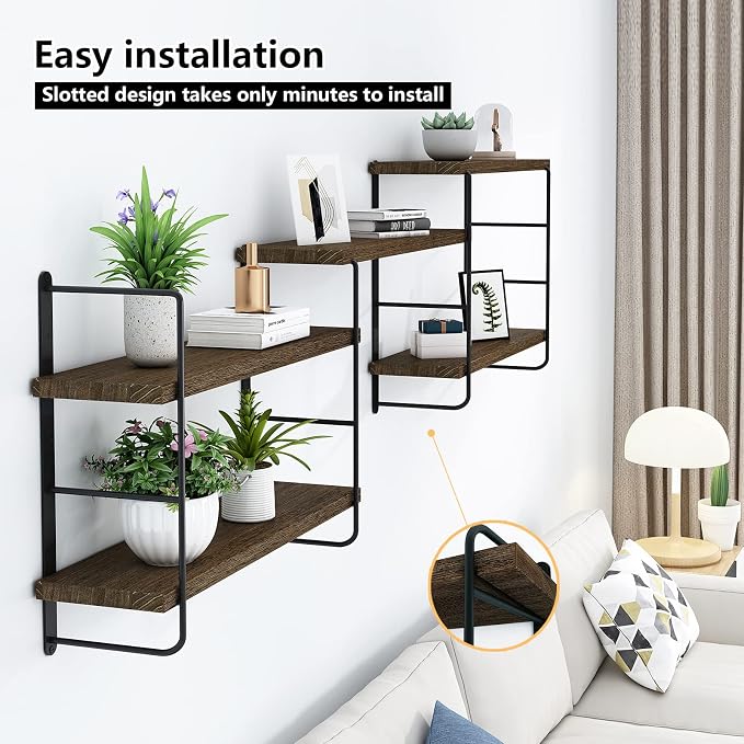 MXCSE Wall Shelves, Wall Mounted Bookshelves, DIY Floating Shelves - Image 8