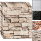 20PCS 3D Wall Panels Peel and Stick Foam, Self-Adhesive Decorative 3D Brick by SYYKDEF