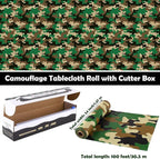 Kochorie 100 Ft x 54 Inch Camo Tablecloth Roll Camouflage Table Cover - Image 2