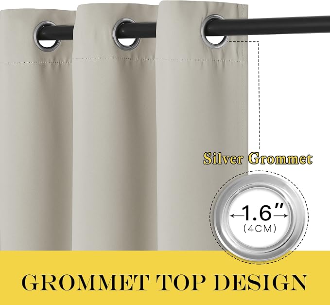 NICETOWN Sliding Door Curtains Extra Wide and Long, Thermal Insulated Large - Image 3