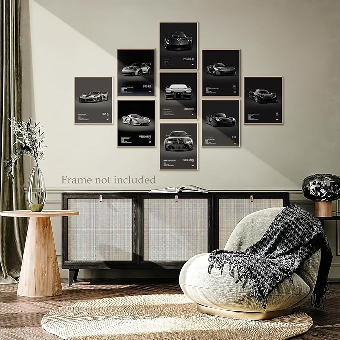 CSLGQGV Car Poster Vintage Racing Car Wall Art Supercar Canvas Prints Painting - Image 2