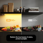 BAMEOS Floating Shelves with LED Light, Wall Mounted Wooden Shelves with - Image 7