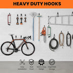 Pack 20 Garage Hooks Heavy Duty | Multi-Sized Wall Mount Tool Hangers - Image 7