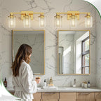 DORESshop 20 Inch Bathroom Light Fixtures, 3-Light Gold Bathroom Lighting - Image 6