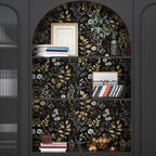 Laatse Boho Wallpaper Peel and Stick Dark Floral Wallpaper 17.5in x118in - Image 3