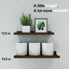 Floating Shelves for Wall Decor, Wall Mounted Wood Storage Shelf for Bedroom - Image 5
