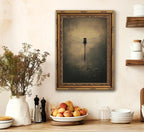 Vintage Gold Framed Wall Art Retro Dark Dragonfly Painting Canvas Prints Gothic - Image 9