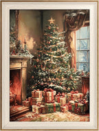 VIYYIEA Winter Framed Wall Art for Living Room, Christmas Tree Canvas Prints - Image 2