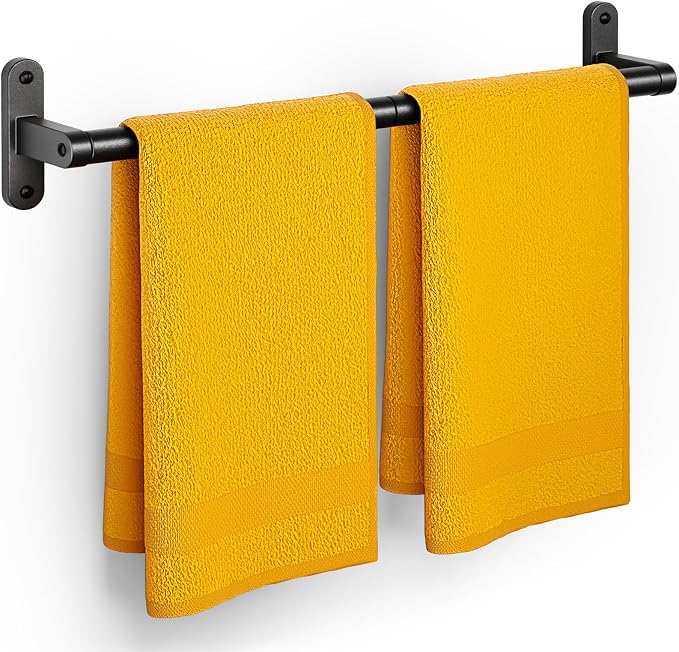 Powools Matte Black Towel Rack for Bathroom by Powools