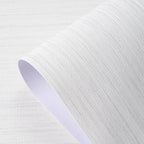 Grasscloth Textured Wallpaper White Gray Linen Thick 24" X 394" Fabric Contact - Image 3