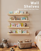 Shario Nursery Book Shelves, Scalloped Shelves, Wall Book Shelves - Image 4