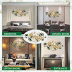 Large Wall Clock for Living Room, 3D 47 Inch Metal Ginkgo Leaf Wall Decor - Image 7