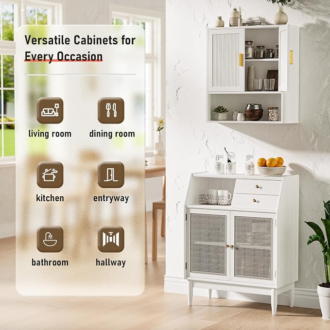 INNOD Bathroom Wall Cabinet, Wall-Mounted Medicine Cabinet - Image 2