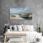 Beach Wall Art Coastal Wall Decor Nautical Ocean Canvas Picture Nature Boat - Image 4