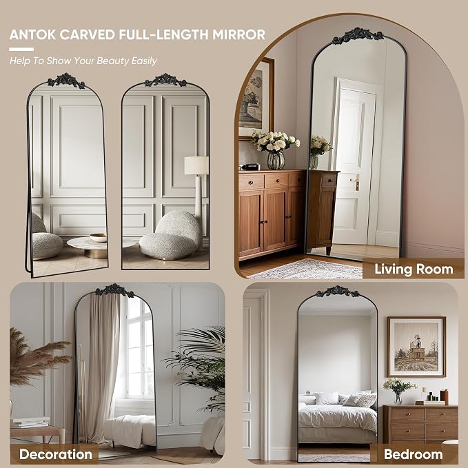Antok Arched Full Length Mirror, Full Body Mirrors - Image 5