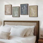 Framed Boho Botanical Wall Art for Living Room, 4 Piece Rustic Floral Canvas - Image 8
