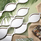 Qunclay Teardrop Mirror Wall Art Decorative Mirror Wall Decor Long Narrow Art - Image 3