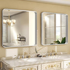 30"x 30" Silver Bathroom Mirror - Image 2