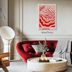Retro Red Abstract Eye Canvas Wall Art Vintage Hippie Trippy Poster Affirmation - Image 3