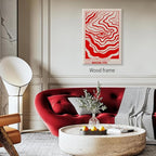 Retro Red Abstract Eye Canvas Wall Art Vintage Hippie Trippy Poster Affirmation - Image 3