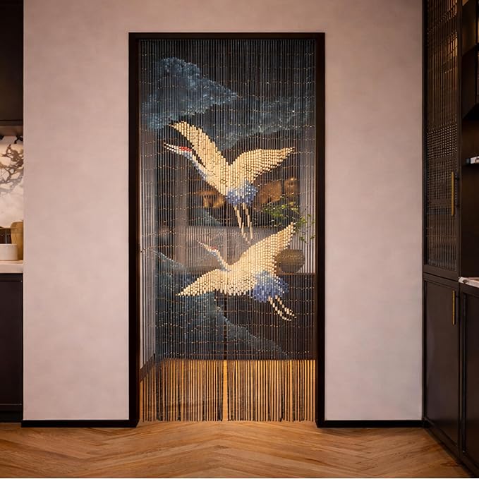 Vietbud Décor Flying Cranes at Night Beaded Curtains - Image 7